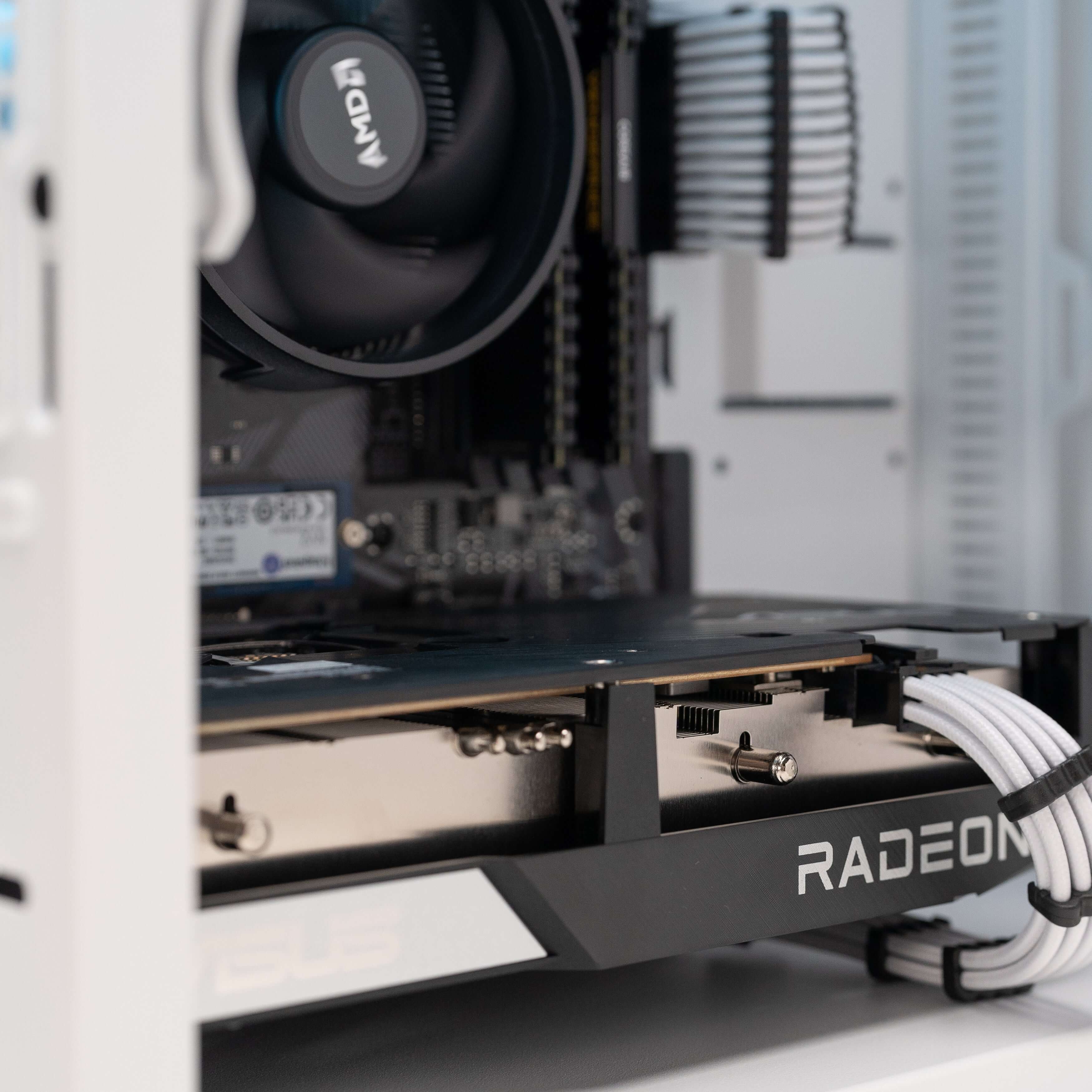 A close-up shot of the powerful Ryzen 5 5600 CPU in the KUDAN: LVL 3 Gaming PC.