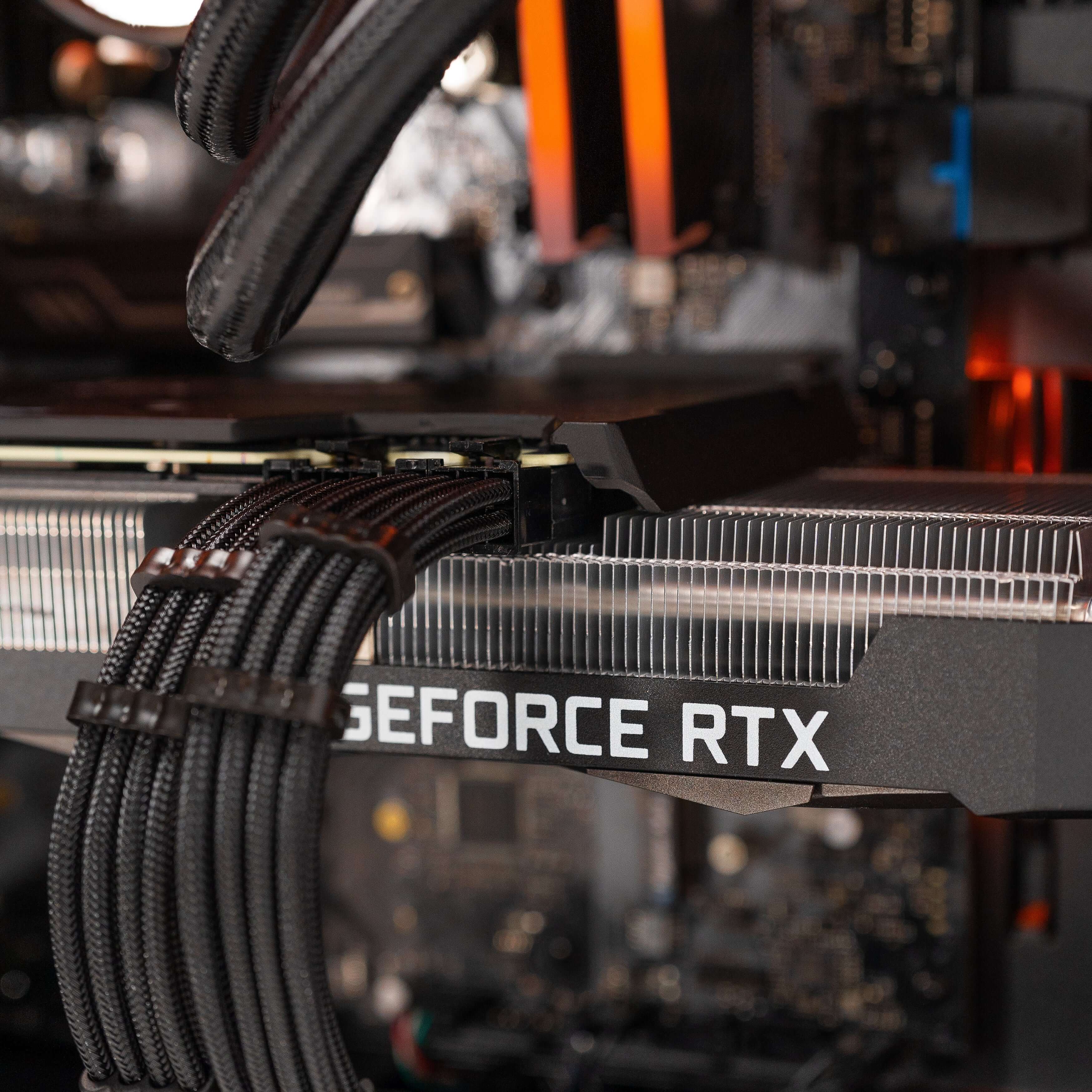 Experience powerful visuals with OMEN: LVL 8 EOFY SALE PC's Geforce RTX 3070 8GB graphics card.