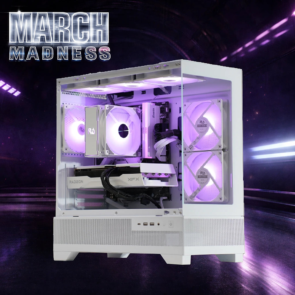 Exceptional White Build With Ryzen 5 5500 Radeon RX 5700 XT DDR4 4400 MHz 16GB A