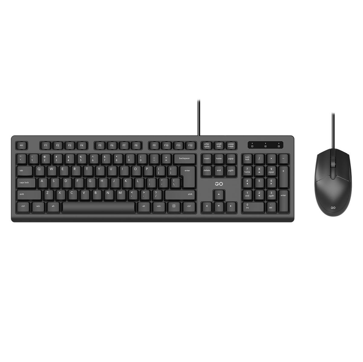 Fantech GO KM101 keyboard and mouse, top view