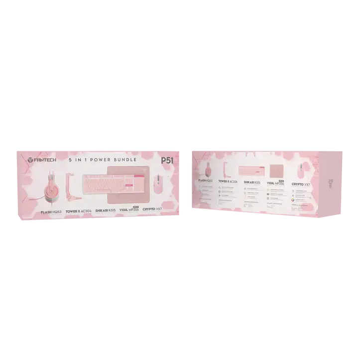 Fantech Peripheral Bundle - pink Edition (P51)
