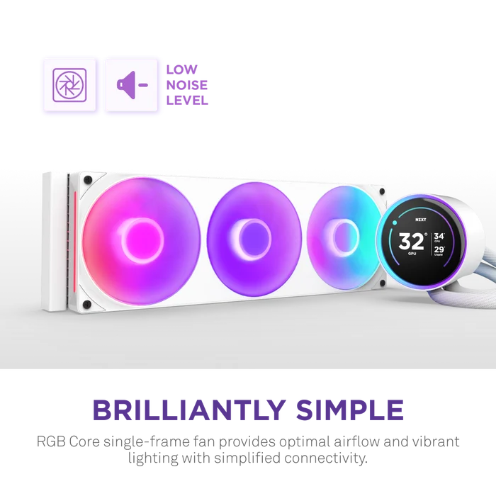 NZXT Kraken Elite RGB 420 AIO CPU Cooler White