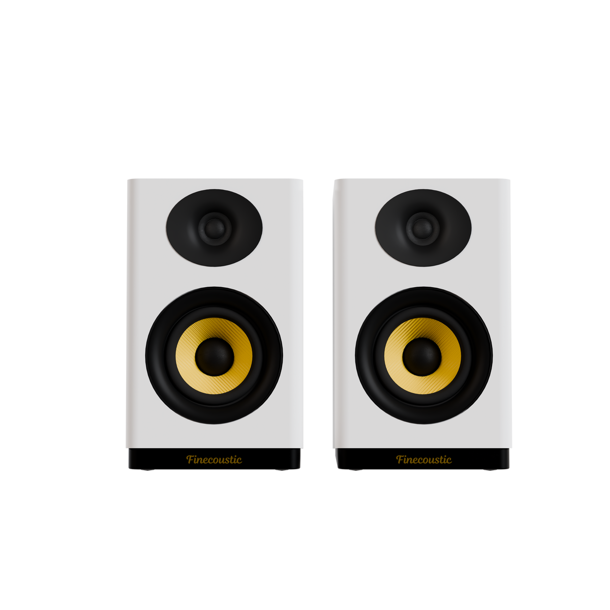 Finecoustic HAKO STUDIO 301 speaker pair in white, front view