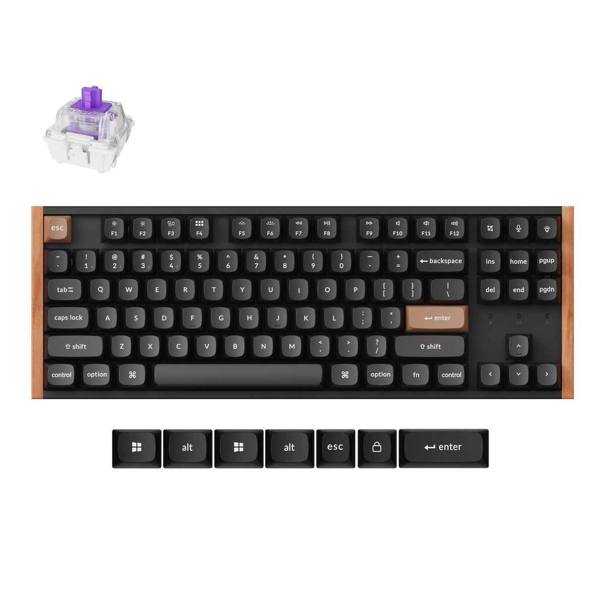 Keychron K8 HE Special Edition in Black, top view