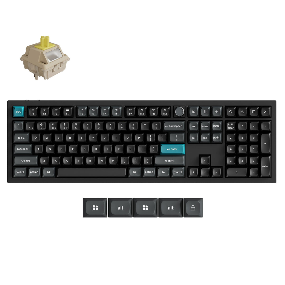Keychron Q6 Ultra 8K Wireless Mechanical Keyboard – Black / Silk POM Banana