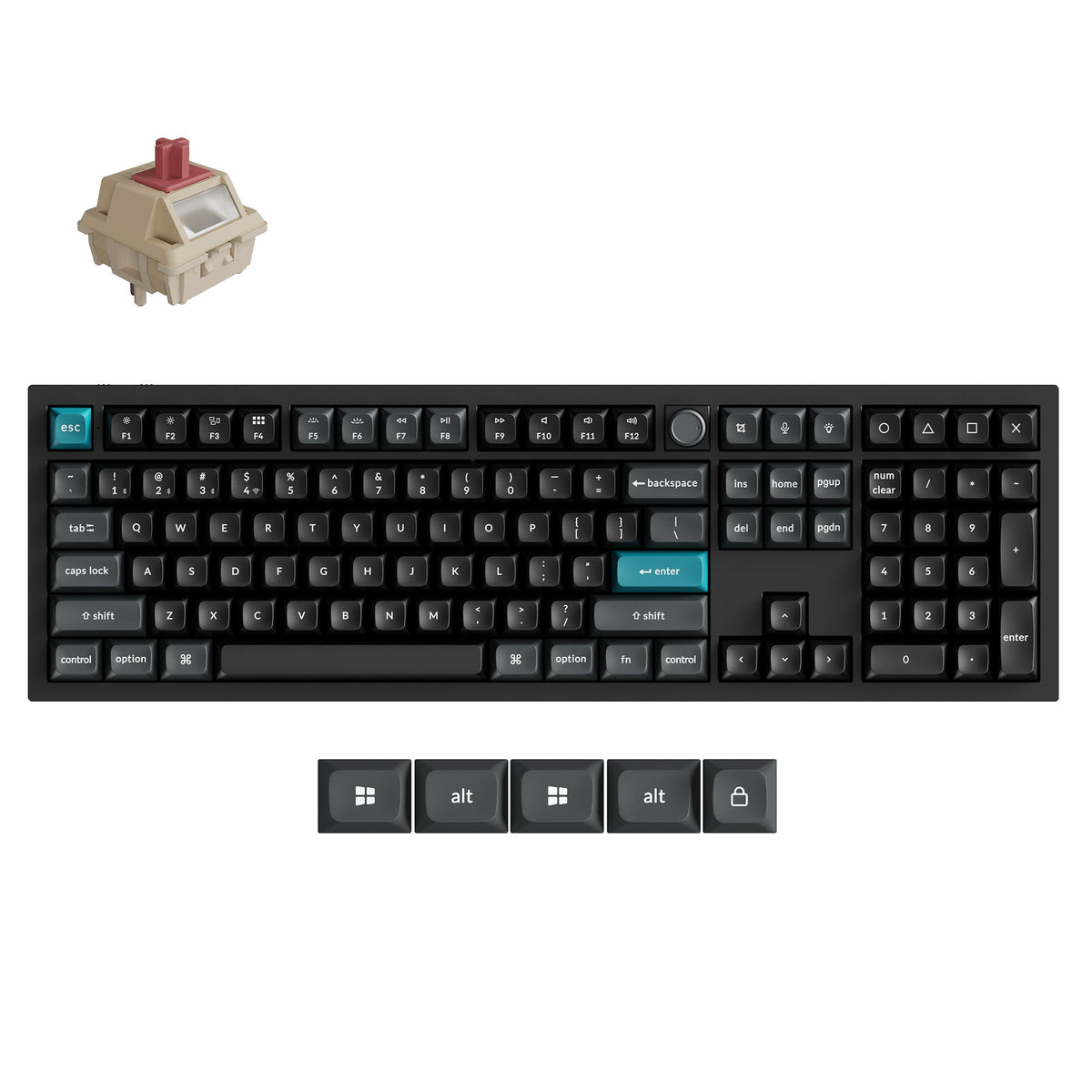 Keychron Q6 Ultra 8K Wireless Mechanical Keyboard – Black / Silk POM Red