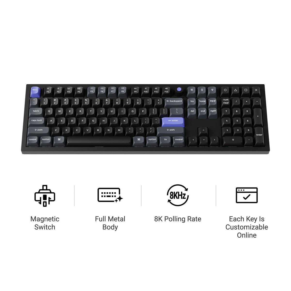 Keychron Q6 HE 8K Wired Magnetic Switch Keyboard – photo 1