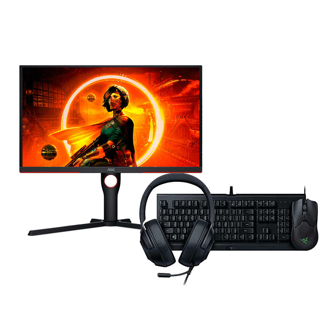 Razer Gaming Bundle with Monitor (Black)