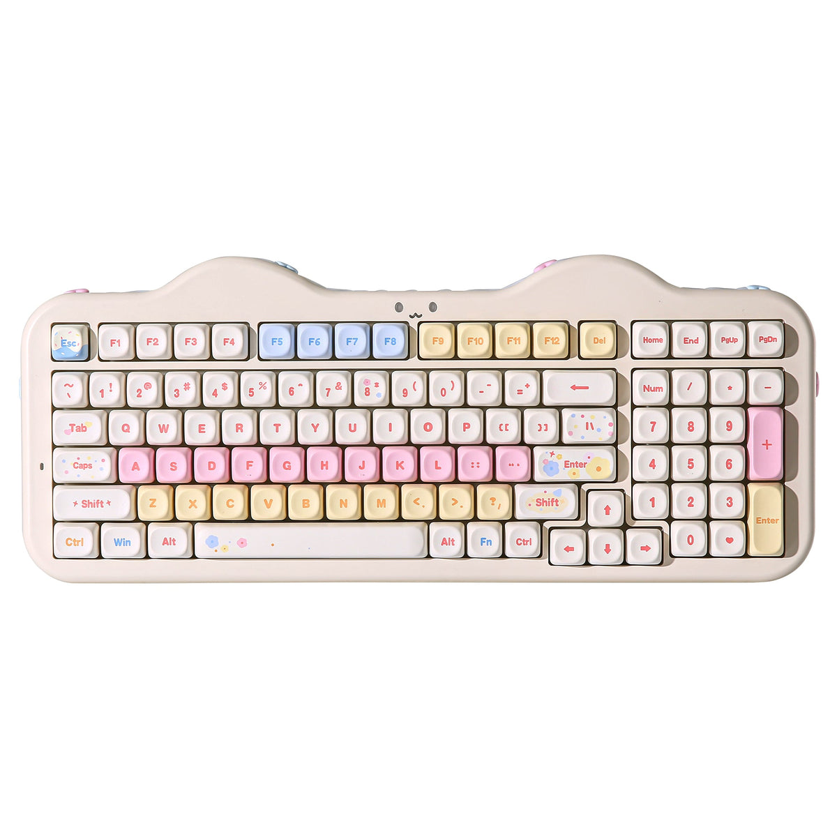 YUNZII C98 Cake Meow in Beige, top view