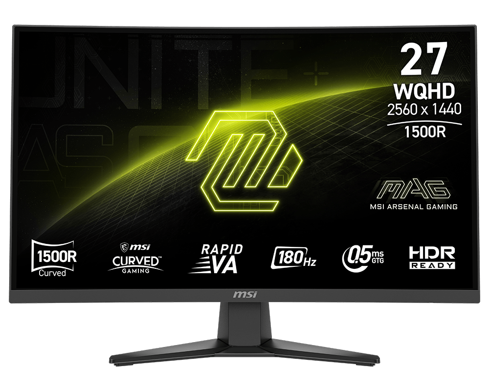 MSI MAG 275CQF E18 27" WQHD 180Hz curved gaming monitor