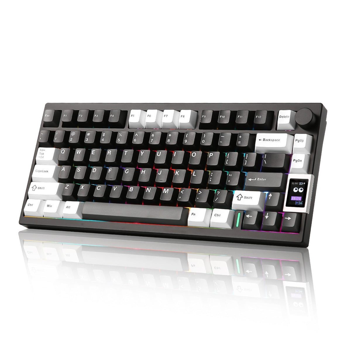 YUNZII AL80 in Black, angled view