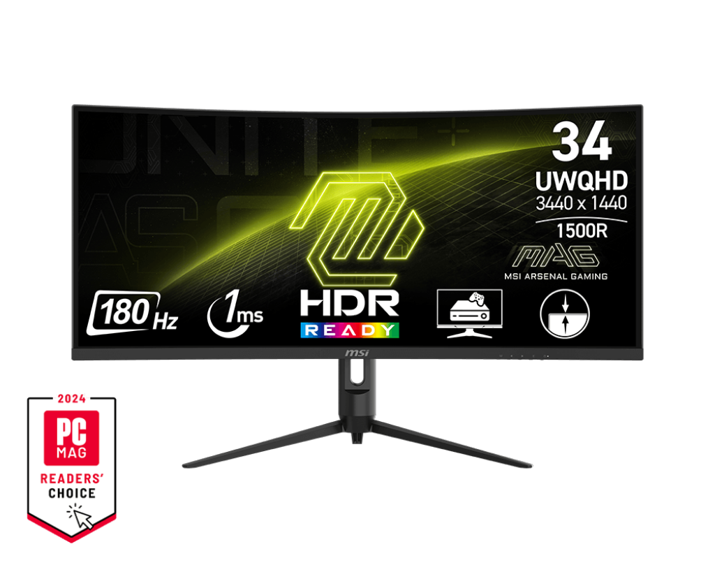 MSI MAG 342CQR E2 34" UWQHD VA 180Hz Curved Gaming Monitor MAG