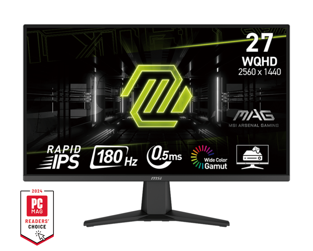 MSI MAG 275QF 27" WQHD Rapid IPS 180Hz 0.5ms Adaptive-Sync Gaming Monitor