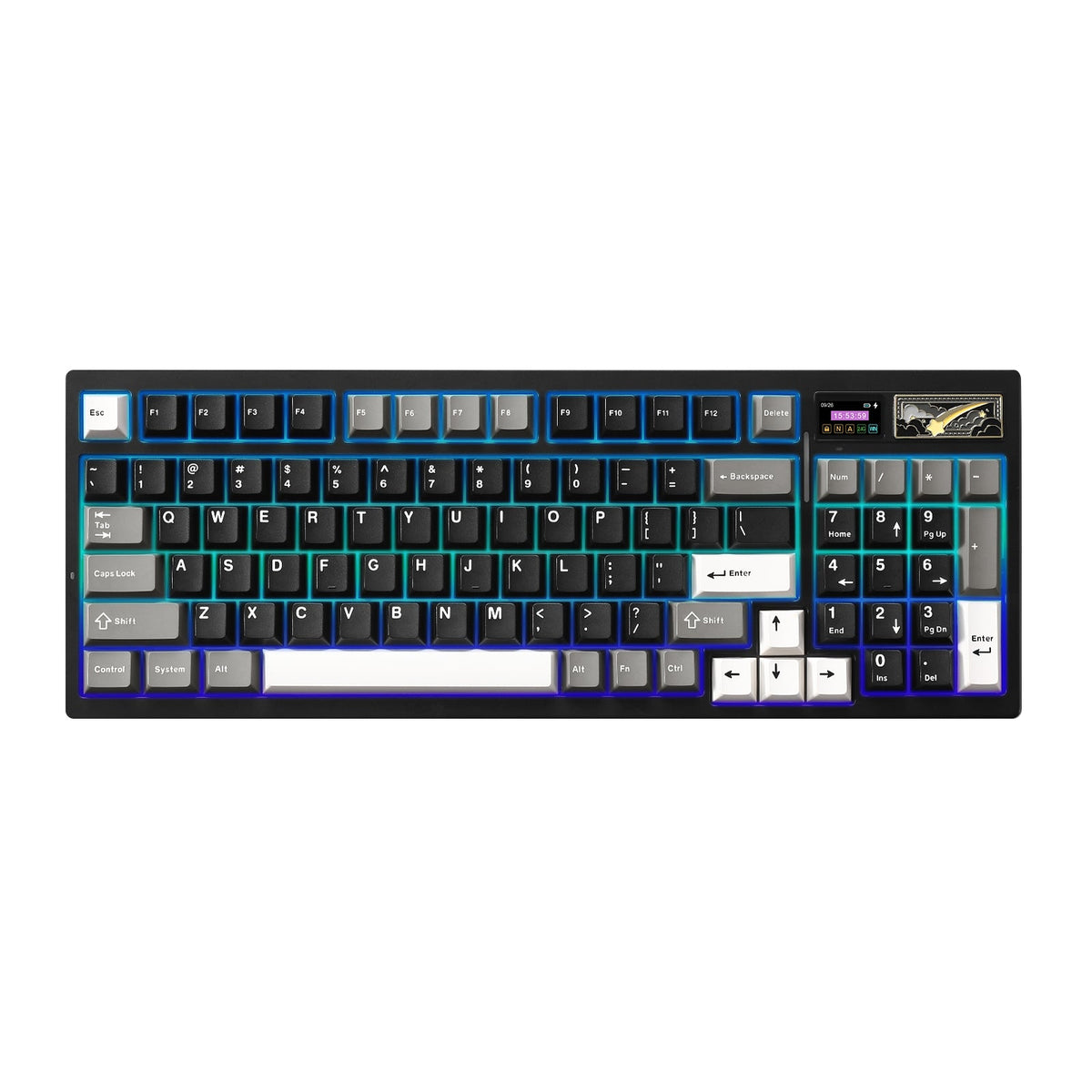 YUNZII IF99 in Black, top view