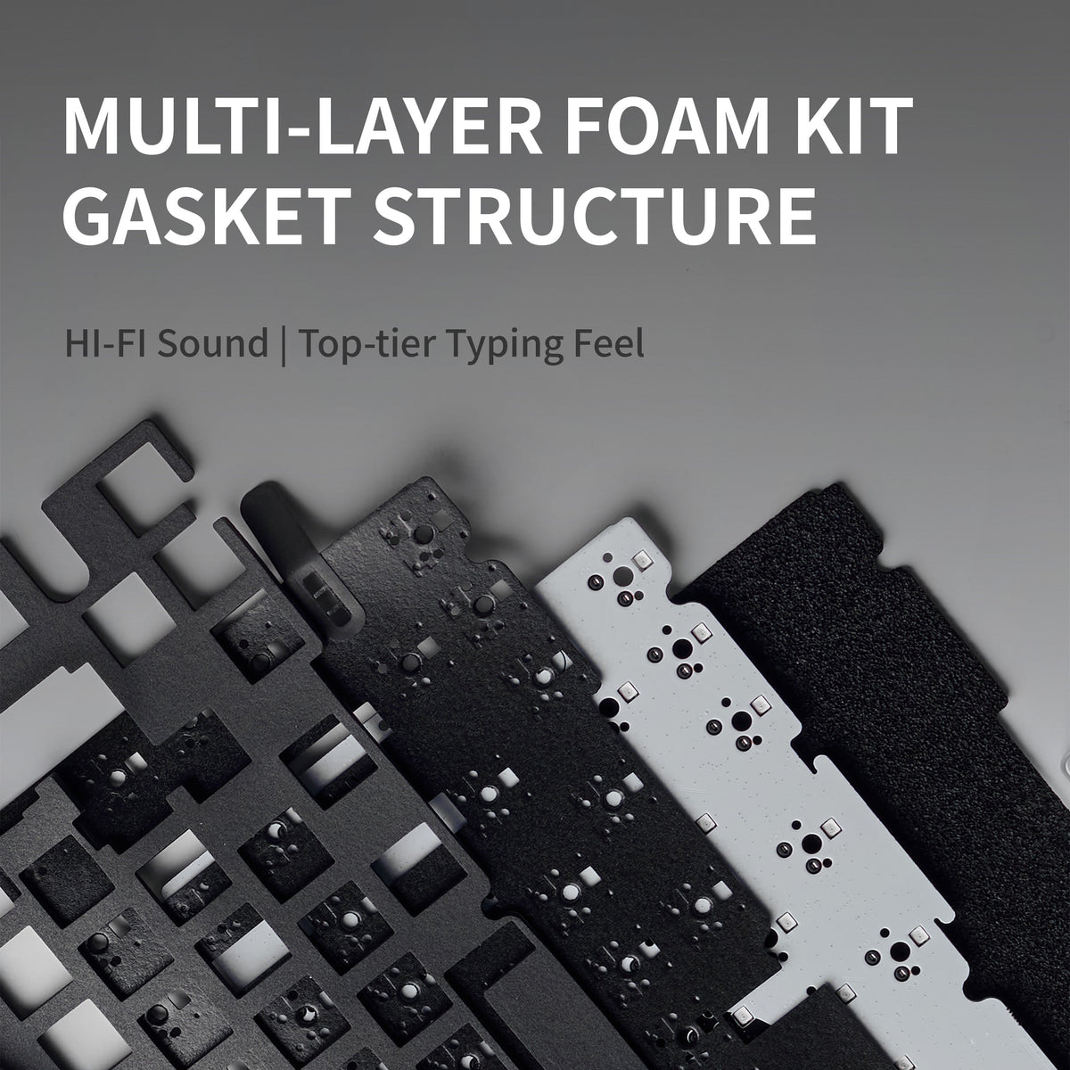 Neo98 gasket structure and multi-layer foam kit