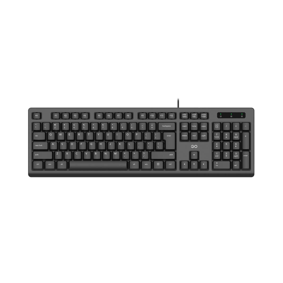 Fantech GO KM101 full-size keyboard, top view