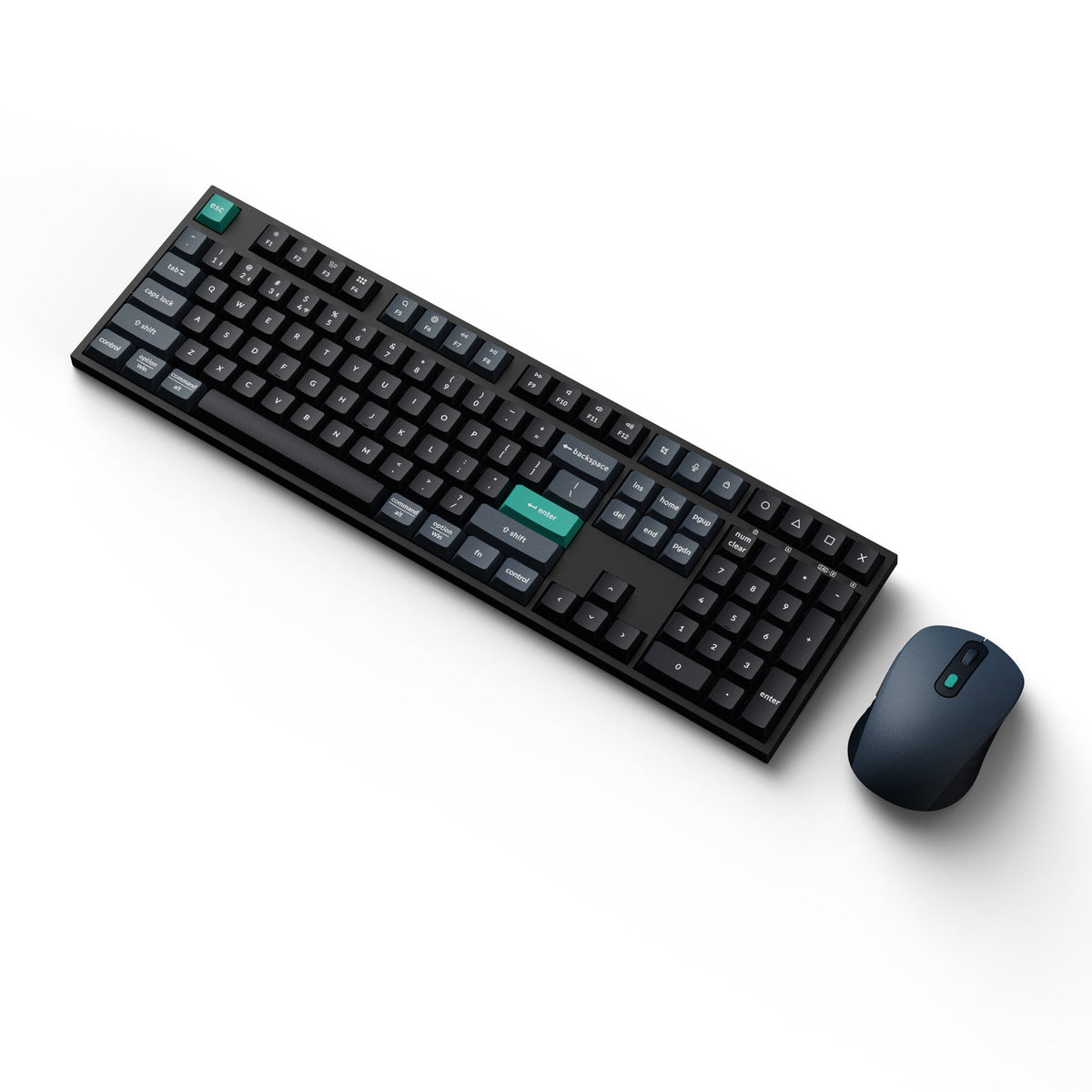 Keychron B36 silent keyboard and BM25 silent mouse wireless combo (Black and Blue)