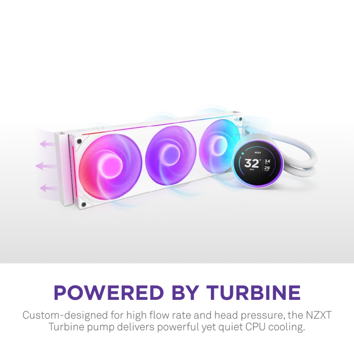 NZXT Kraken Elite RGB 420 AIO CPU Cooler White