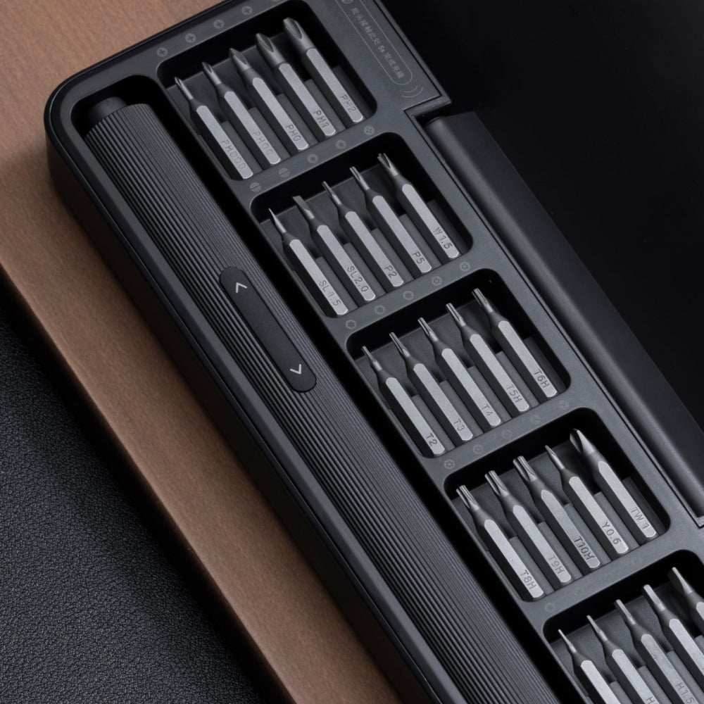 HOTO electric precision screwdriver kit, bits in the case