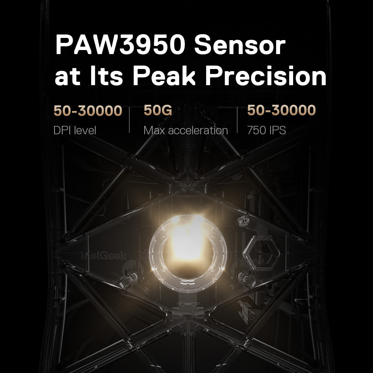 PixArt PAW3950 sensor used in the Horus