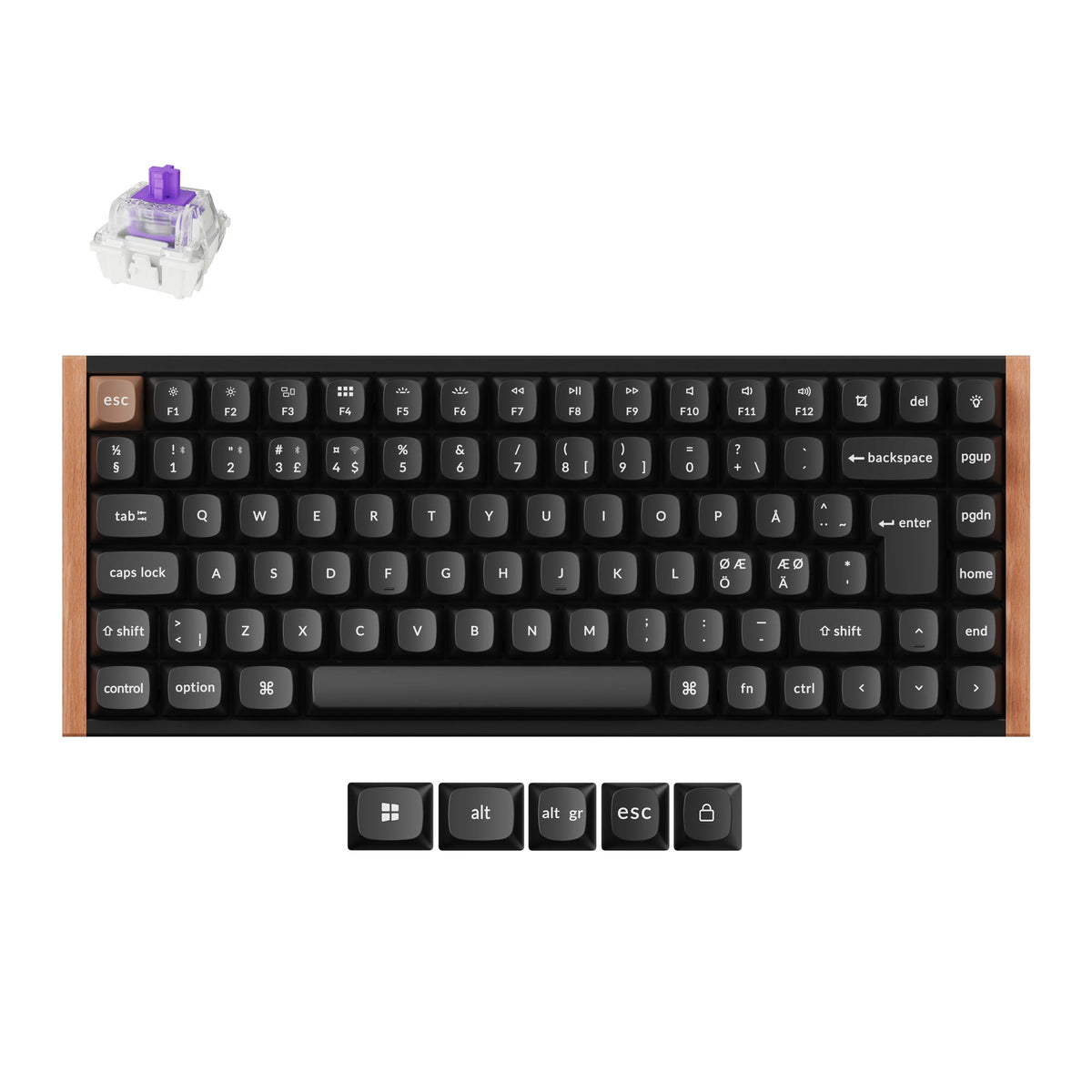 Keychron K2 HE Side Wood Frame Wireless Magnetic Keyboard – photo 7