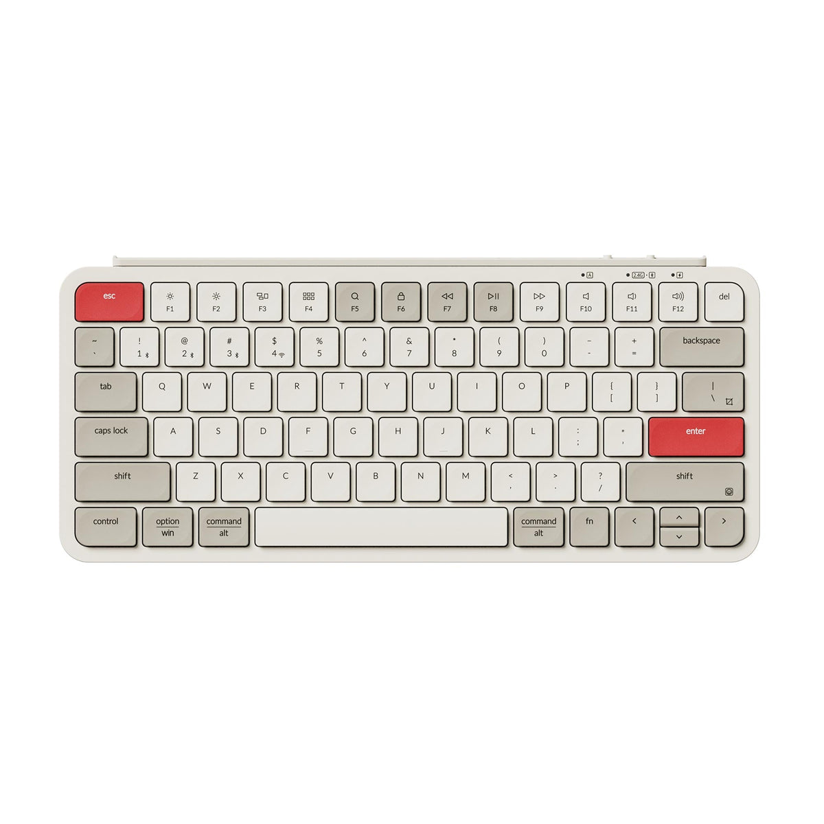 Keychron B1 Pro in Retro Red, top view