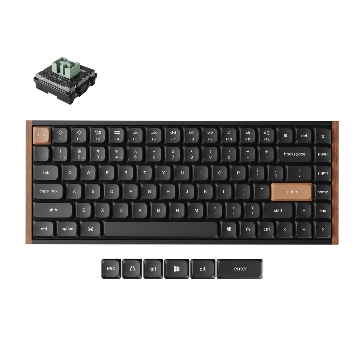 Keychron K3 HE Wireless Magnetic Switch Keyboard – Black / Ultra-Fast Lime Low-Profile Magnetic