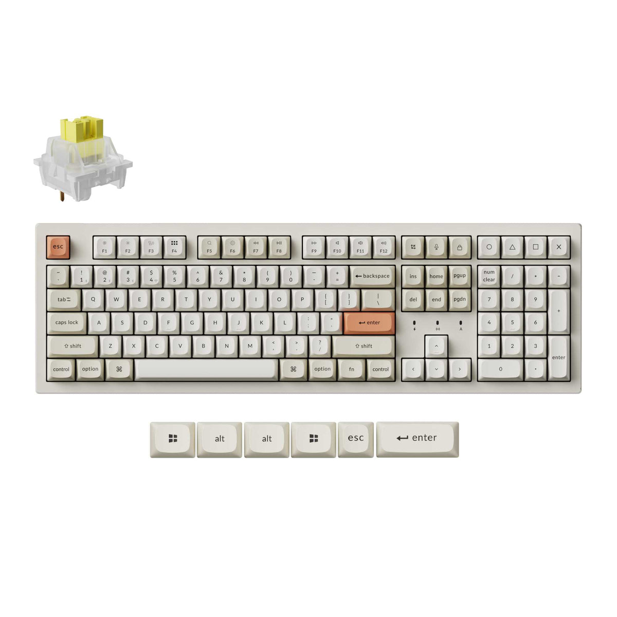 Keychron K10 Max ZMK Wireless Mechanical Keyboard – Retro Pastel / Silent Banana