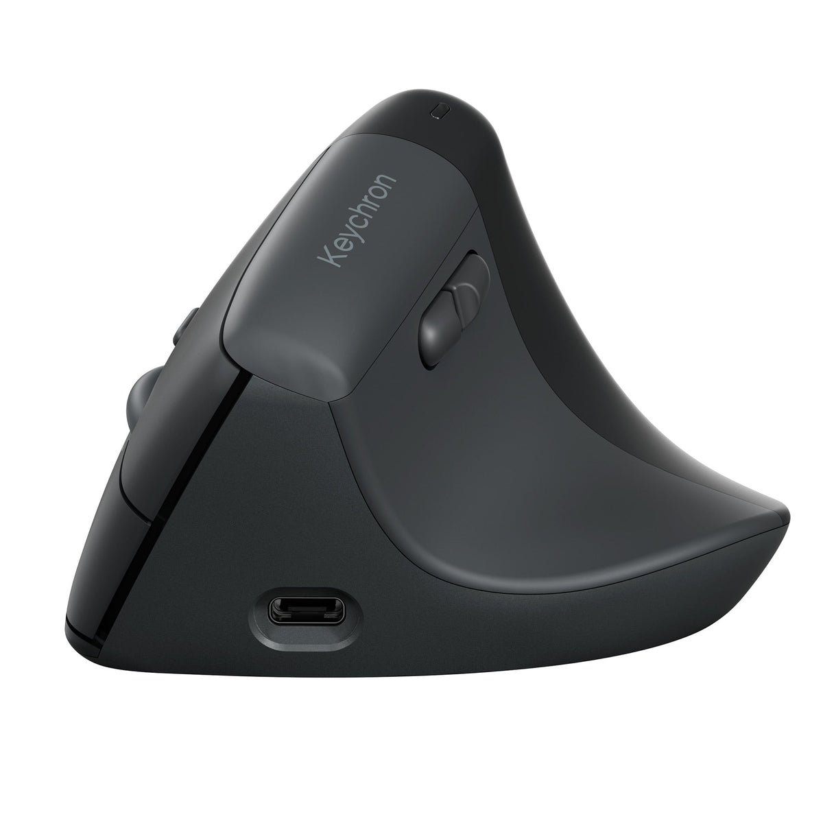 Keychron BM27 vertical mouse, rear view showing the USB-C port