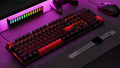 Lemokey X2 Full-size Red Backlit Wired Mechanical Keyboard with M55 mouse combo