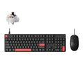 Lemokey X2 Full-size Red Backlit Wired Mechanical Keyboard with M55 mouse combo