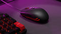Lemokey X2 Full-size Red Backlit Wired Mechanical Keyboard with M55 mouse combo