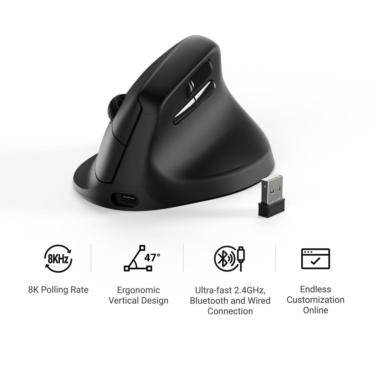 Keychron M5 8K Wireless Ergonomic Mouse – photo 1