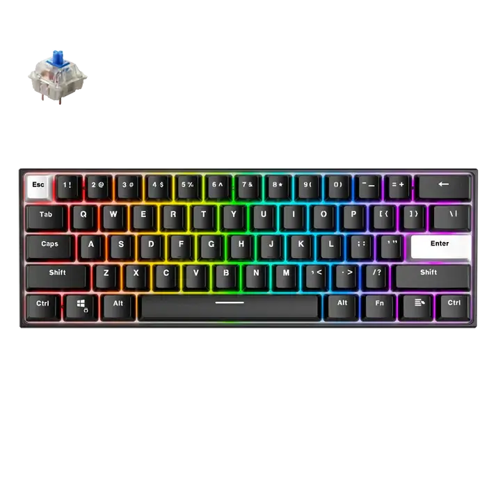 Fantech 60% RGB Mechanical Keyboard Black (MAXFIT61)