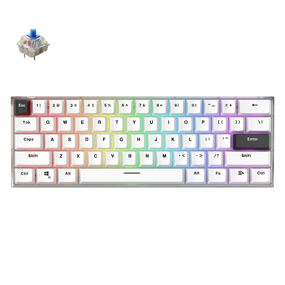 Fantech 60% RGB Mechanical Keyboard Frost (MAXFIT61)