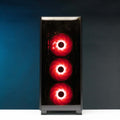 Front view of the OMEN: LVL 14 Gaming PC with Deepcool Matrexx 50 case