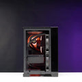 Front view of the EXODIA: LVL X - TAX BACK SALE Gaming PC with Lian Li PC-O11 Dynamic TG Mini Tower Case - Black
