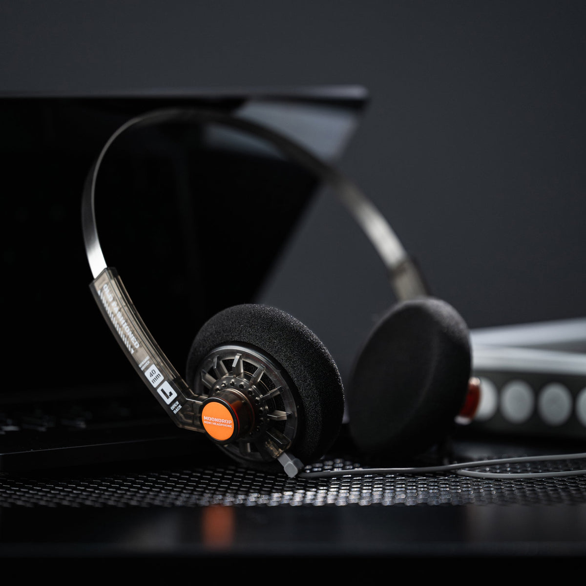 MOONDROP Old Fashioned headphones on a desk