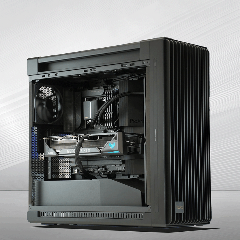 Prism Computer Build Prism Titan Black | RTX 5090 Astral | Ryzen 9 9950X3D | Radium PCs