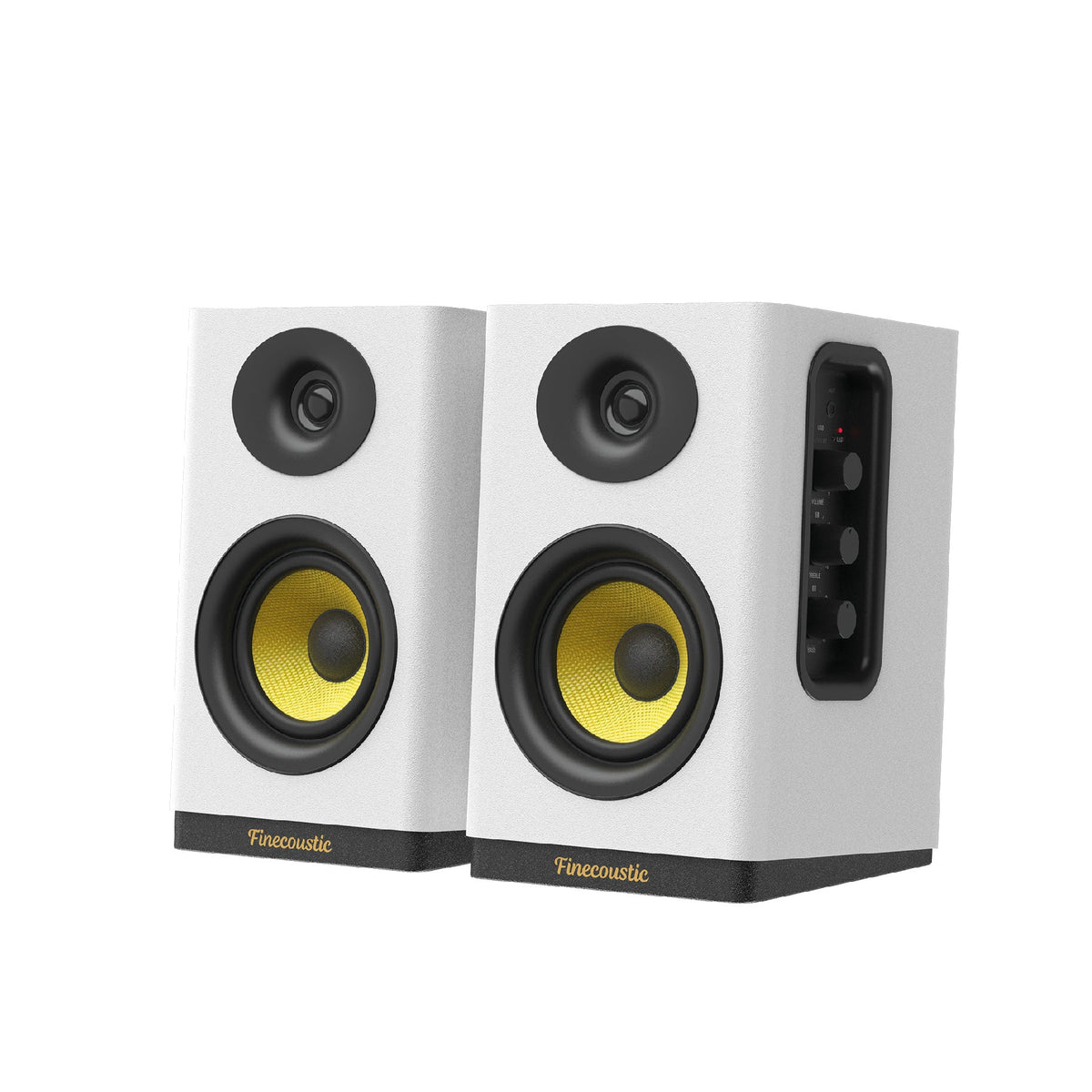 HAKO STUDIO 301 pair, angled view showing the side control panel