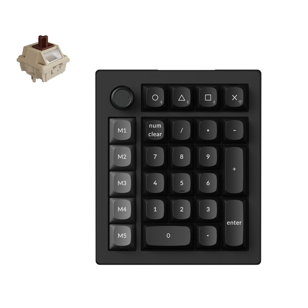 Keychron V0 Ultra 8K number pad in Black with Silk POM Brown switch