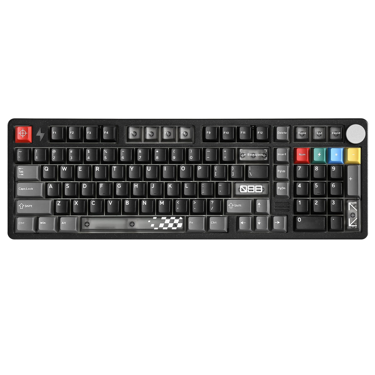YUNZII AL98 Pro keyboard in Black, top view