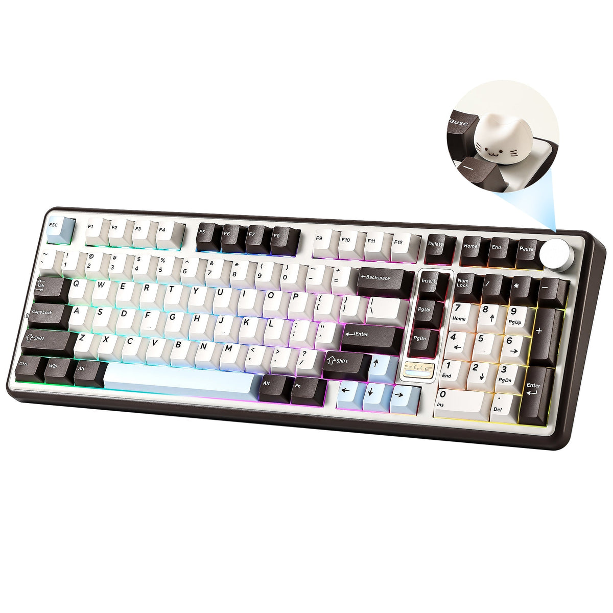 YUNZII B98 Pro wireless mechanical keyboard (Pink, Candy Linear)