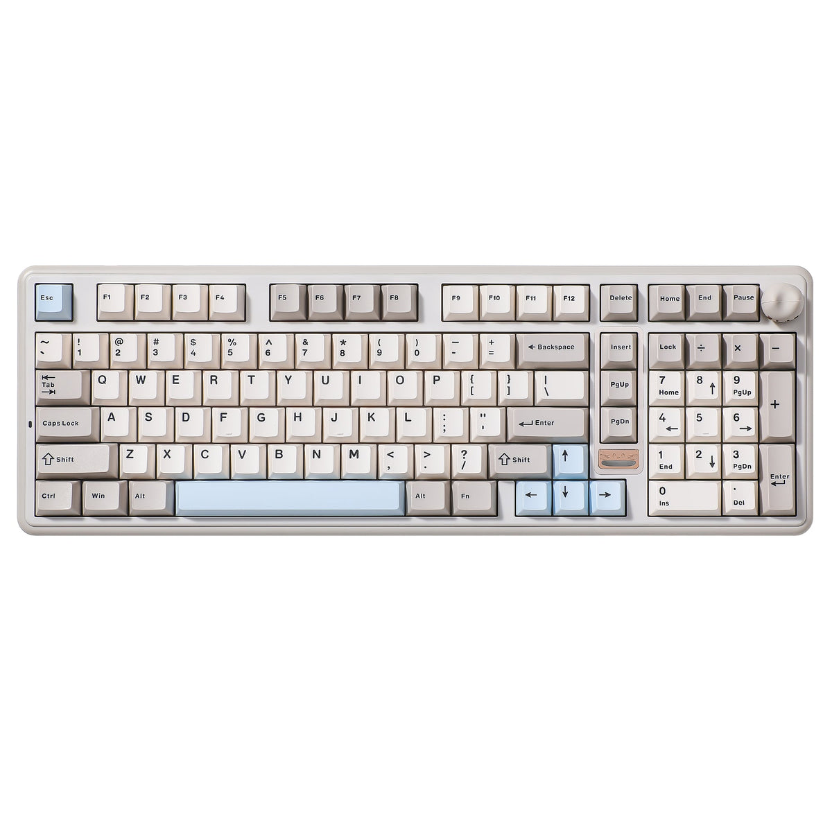 YUNZII B98 Pro in Beige, top view