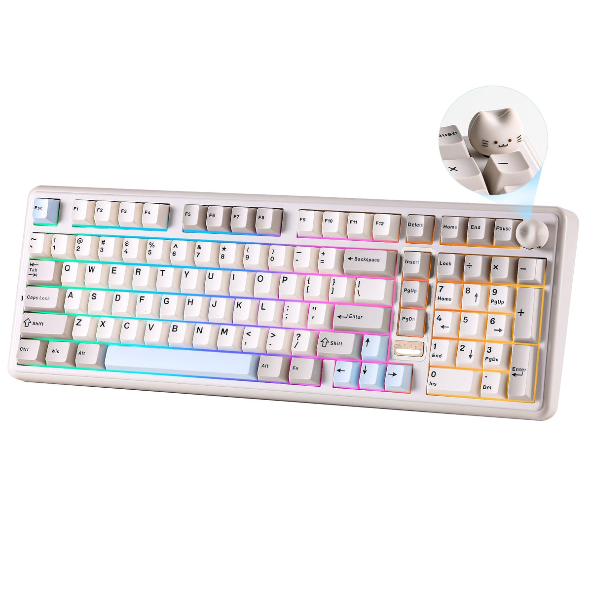 YUNZII B98 Pro wireless mechanical keyboard (Pink, Candy Linear)