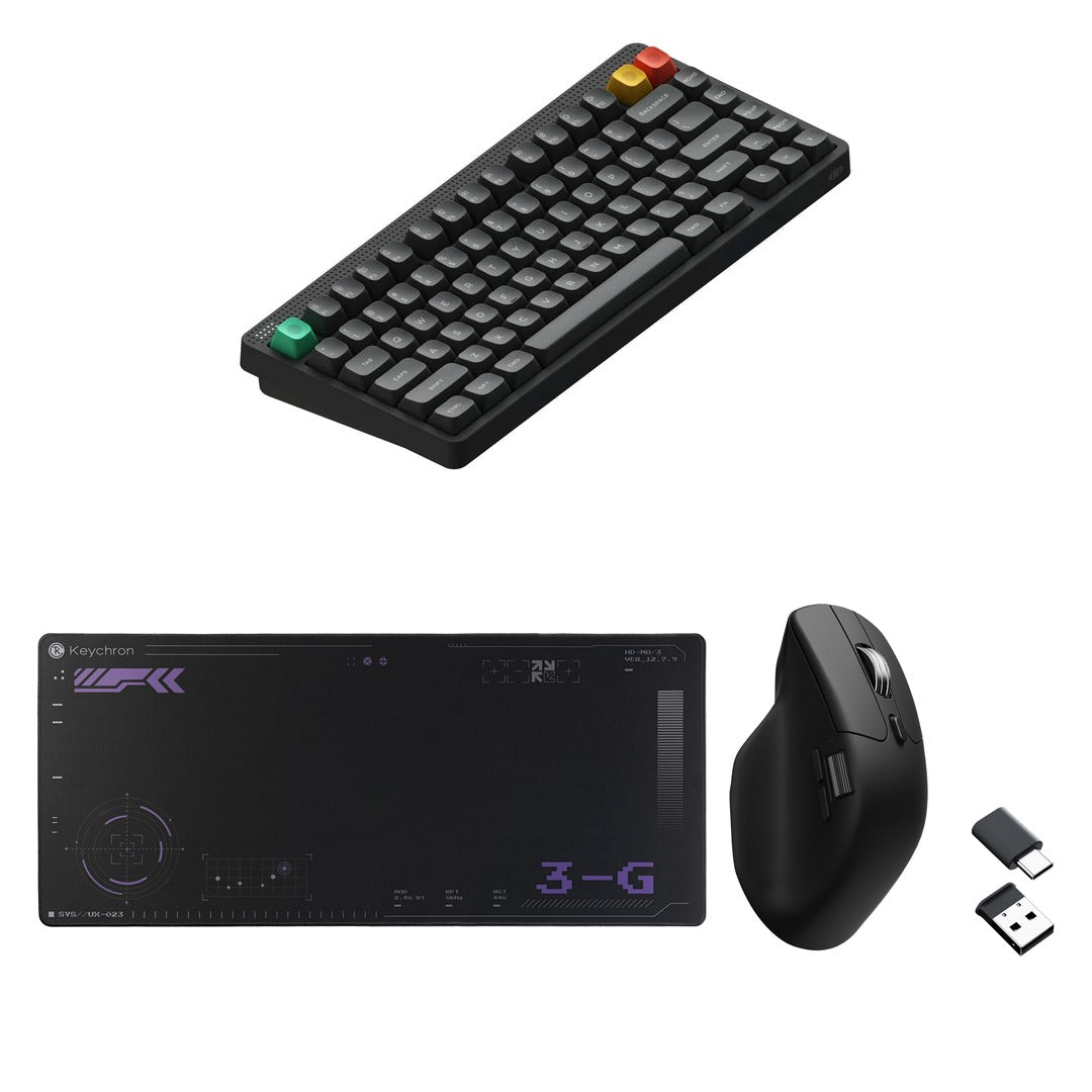 NuPhy Node75 Desk Setup Bundle: Node75 Keyboard + Keychron M6 Mouse + Keychron Desk Mat: everything in the bundle