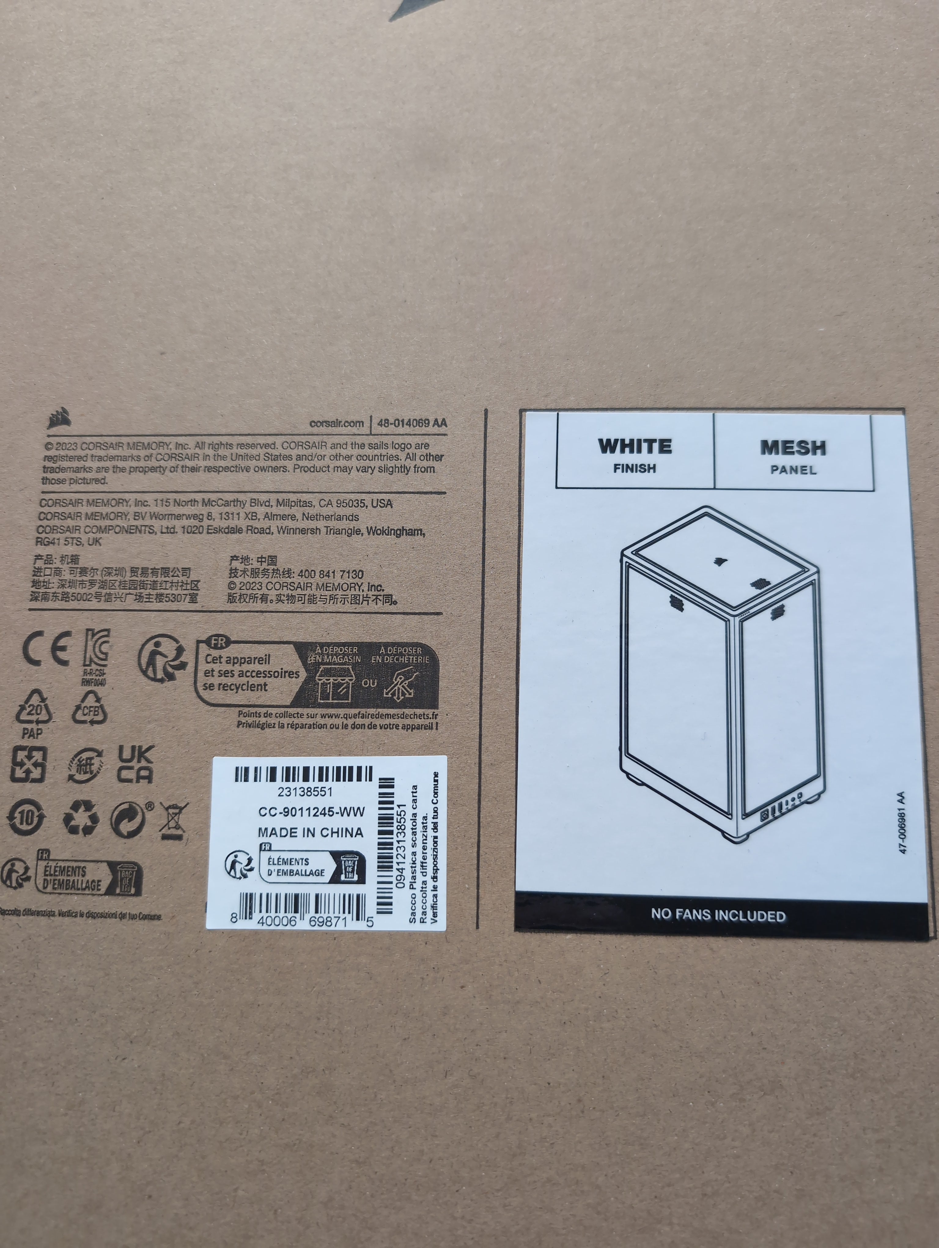 Corsair 2000D Air Flow White