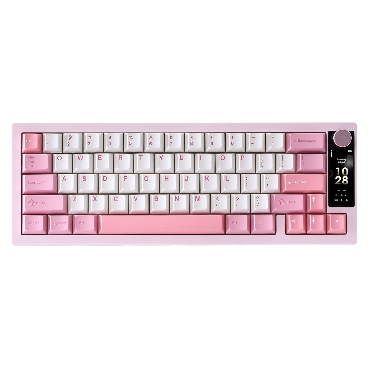 YUNZII IF68 in Pink, top view