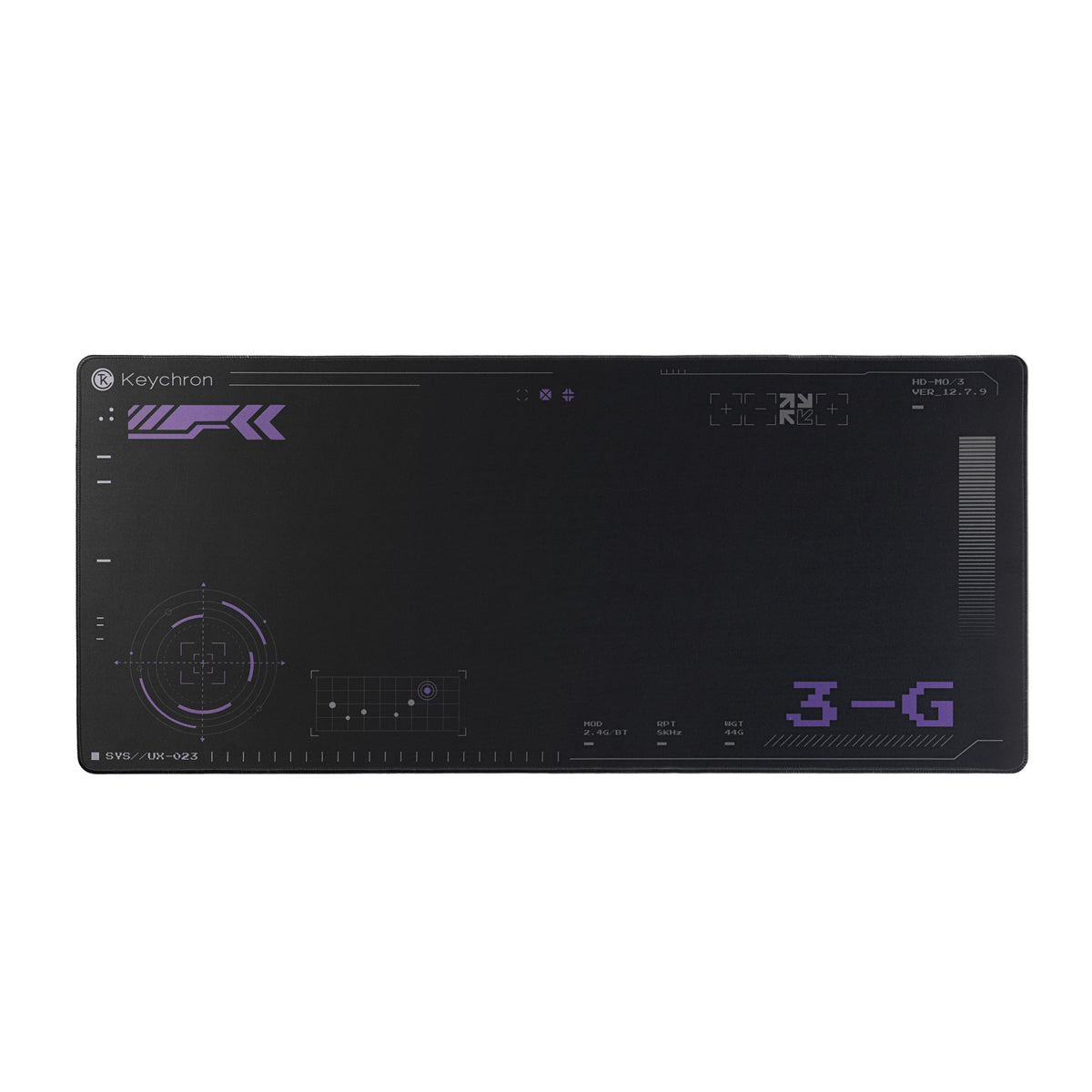 Keychron desk mat 900 x 400 mm (Black / Purple)