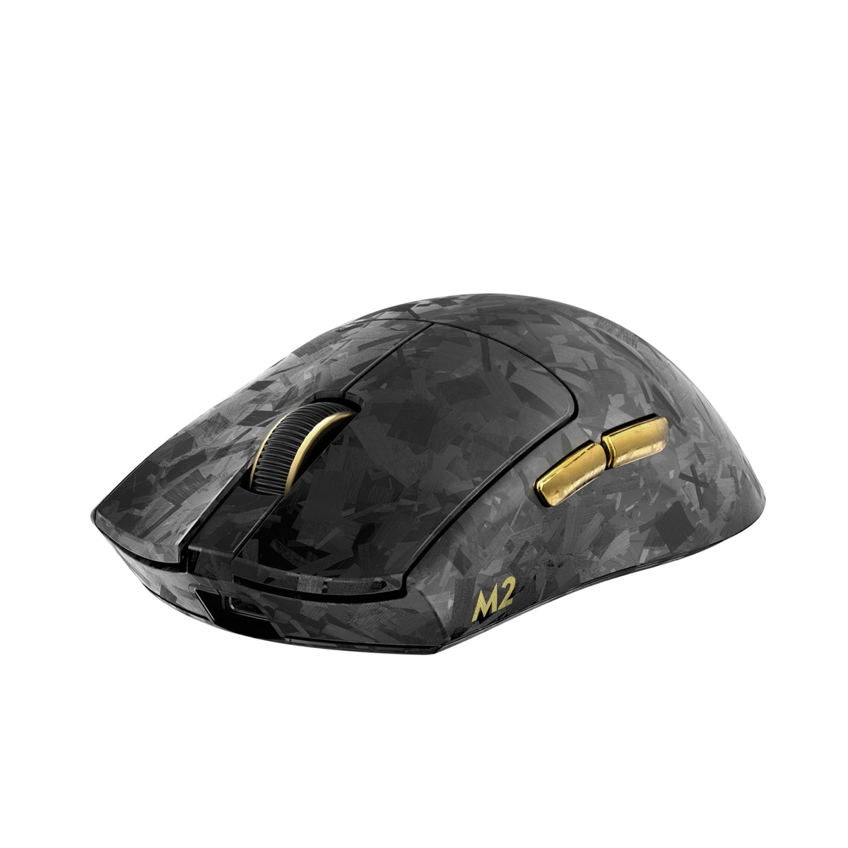 YUNZII M2 gaming mouse in Black, angled view